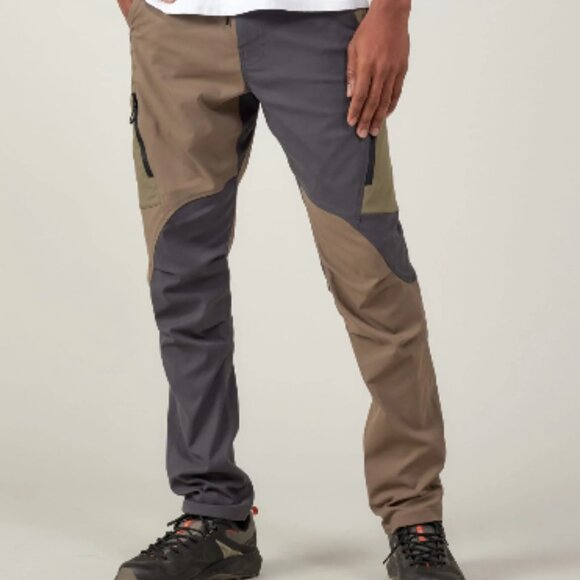 Anything Cargo Pant - Slim Fit Tobacco & Charcoal Colorblock 30x30 - Picture 1 of 5